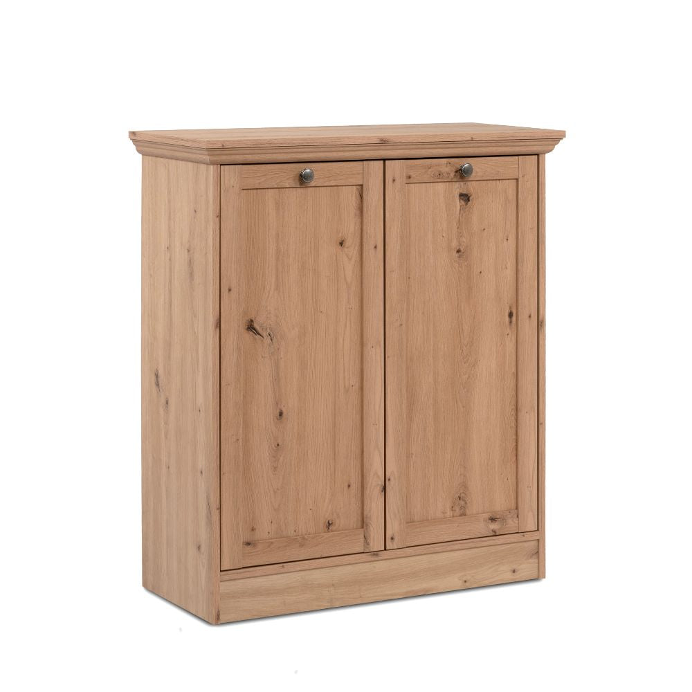 Anrichte mit 2 Türen und Einlegeböden in Altholz-Eiche 80x90H cm - Tiberio