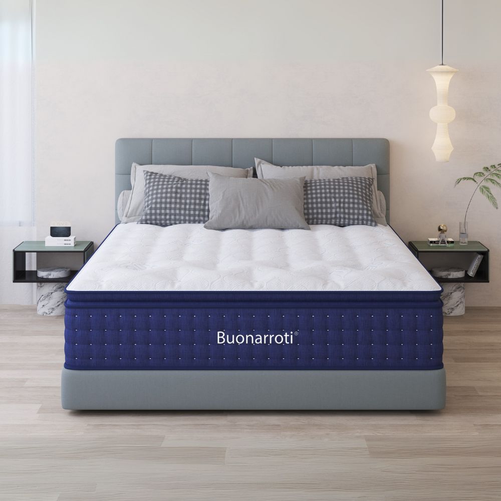 Doppelbettmatratze aus Taschenfedern und Memoryschaum 160x190x33H cm - Maripo