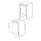 Lavastoviglie incasso DI1E6SW49E 10 coperti 45 cm 6 programmi classe E Daewoo