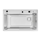 Lavello cucina da incasso una vasca 74x45x20H inox spazzolato SA3541 con accessori