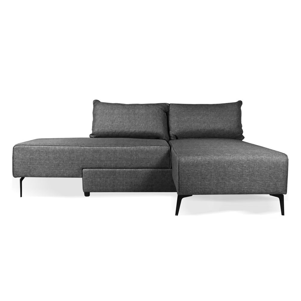 Modulares 3-Sitzer-Schlafsofa mit ausziehbarer Chaise Longue grau 290x75H cm - Armada
