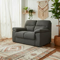 Divano 2 posti tessuto Roma28 colore antracite 160x98x92h Alenda