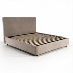 Letto matrimoniale contenitore 180x200 tessuto idrorepellente Aragon tortora Ascoli