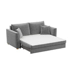 Divano 3 posti con letto estraibile e contenitore in tessuto grigio 180x93x97H Cosy
