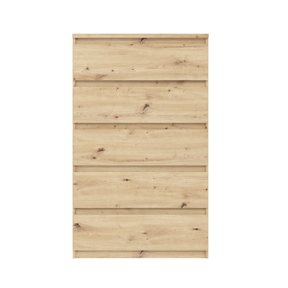 Cassettiera 5 cassetti  colore rovere 77.2x42.2x128H Morgan