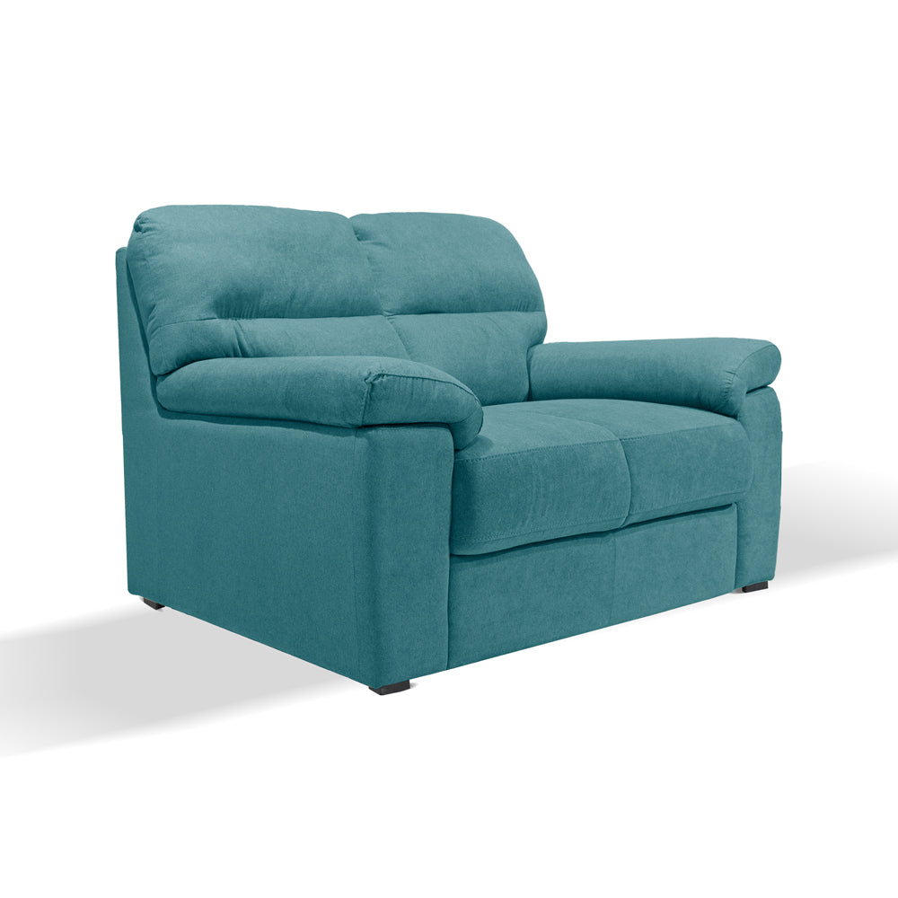 Divano 2 posti tessuto Roma colore verde acqua 160x98x92h Alenda