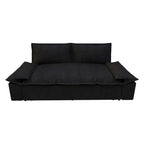 Canapé convertible 2 places noir 185x85x85H Belly