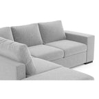 Divano angolare reversibile con funzione letto e bracciolo contenitore colore grigio - Jemmy