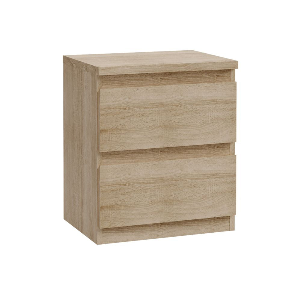 Comodino 2 cassetti rovere  41.8x32.2x49.3H Morgan