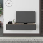 Mobile porta Tv sospeso ante a ribalta colore rovere antracite Francy