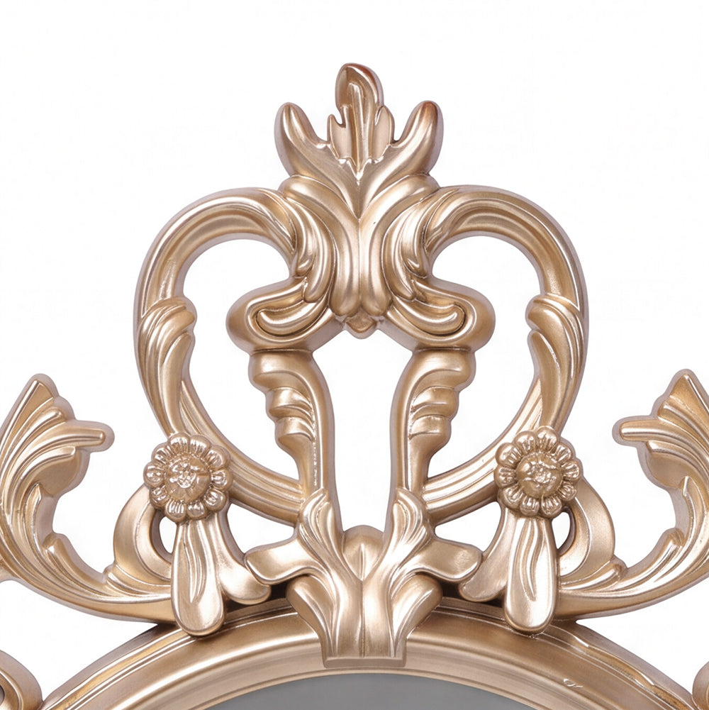 Specchio decorativo ovale da parete 36x53 cm con cornice barocca gold MR5501