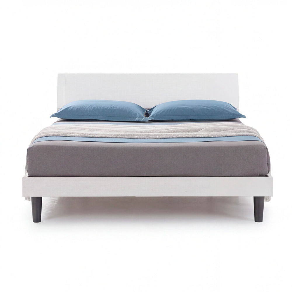 Letto matrimoniale in legno colore bianco - Manitoba