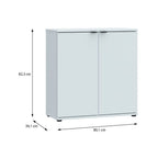 GNMK221-U58 MEHRZWECKSCHRANK MIT ZWEI TÜREN HELLGRAU L80CM3
