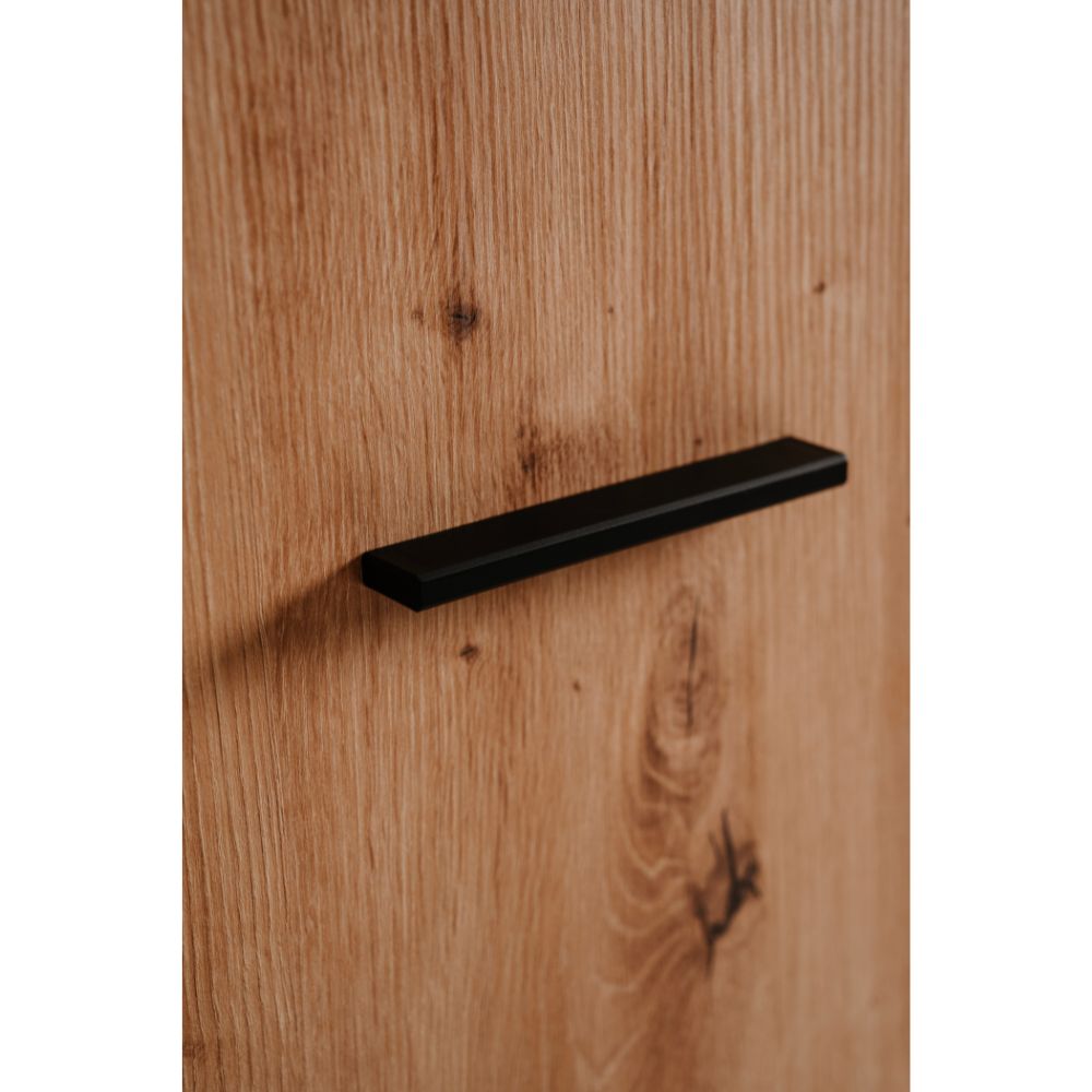 Schuhschrank mit 2 Türen und Fächern in Eichenoptik 74x181H cm - Magika