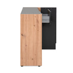 Madia 3 ante e 1 cassetto colore antracite con laterali in rovere artisan Cento01B