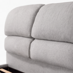 Letto una piazza e mezza contenitore in tessuto Aragon grigio chiaro 120x190 Sofaback