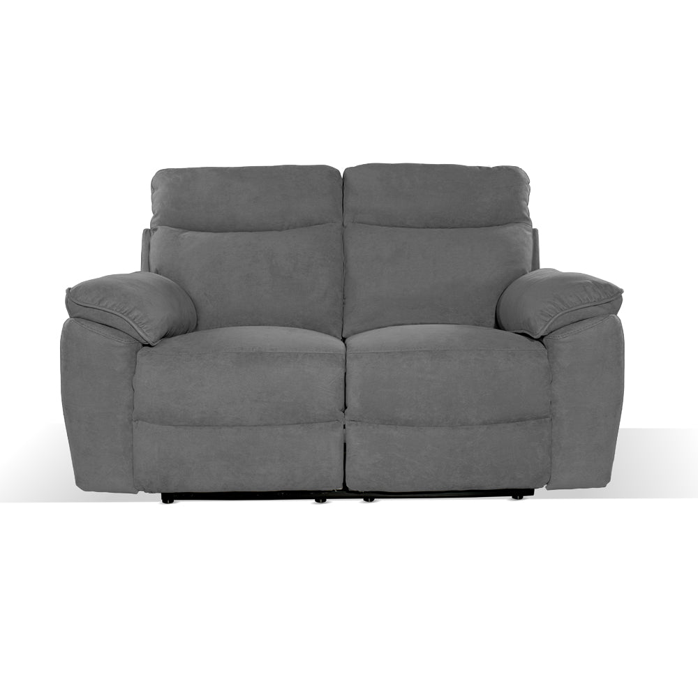 Divano 2 posti con recliner elettrico tessuto grigio - Boston