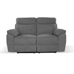 Divano 2 posti con recliner elettrico tessuto grigio - Boston