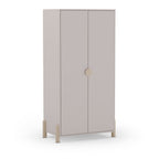 Kleiderschrank Enola 2 Türen aus beigem Holz 92,8x45x180 Eleganz und Funktionalität für Ihr Zuhause