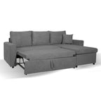 Divano con penisola reversibile e funzione letto colore grigio Enjoy23 Golf
