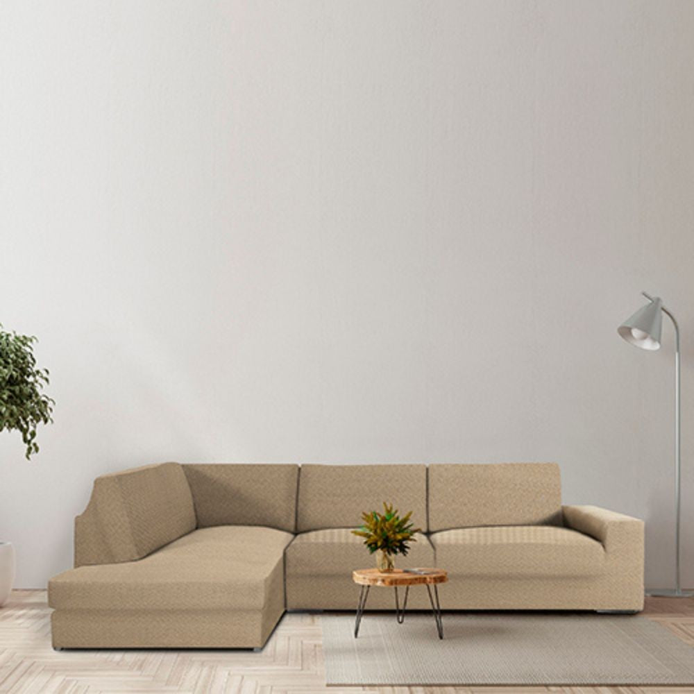 Ecksofa-Überwurf 350-500 cm links beige - Jaz