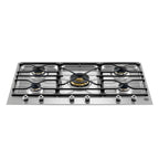 Piano cottura Bertazzoni PM36500X a gas 90 cm. 5 fuochi dual wok centrale inox