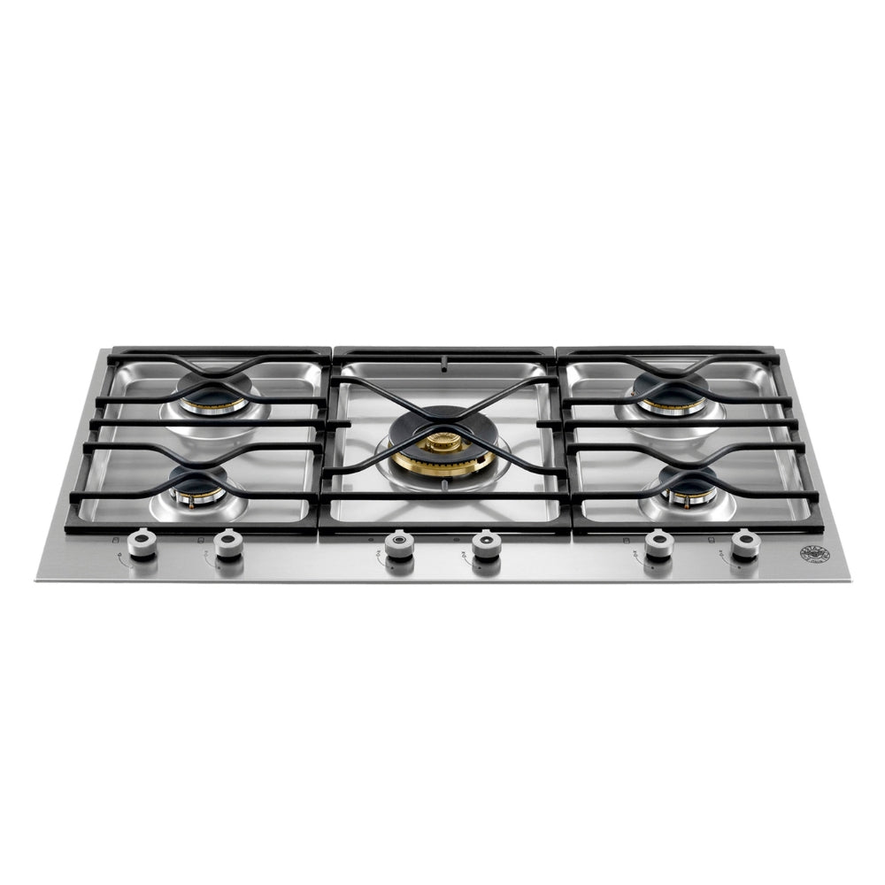 Piano cottura Bertazzoni PM36500X a gas 90 cm. 5 fuochi dual wok centrale inox