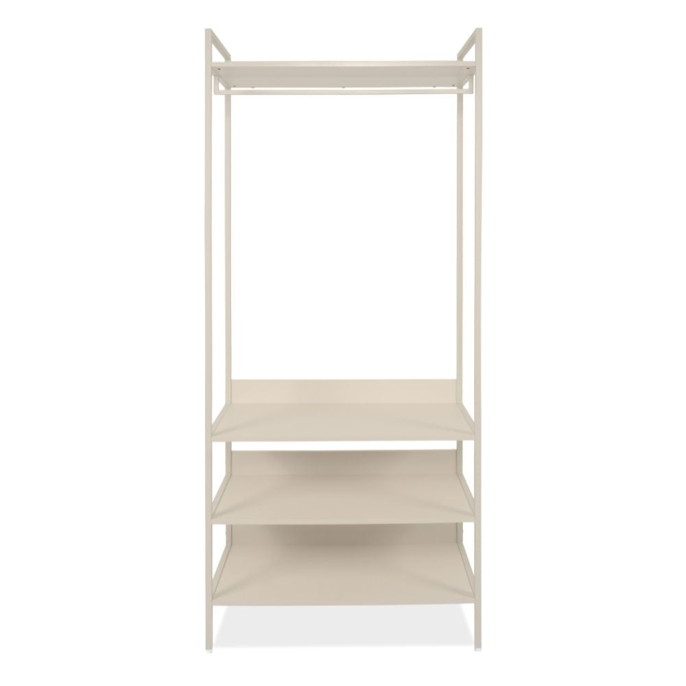 Mobile ingresso con appendiabiti e 4 ripiani colore beige Dhaka41B