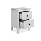 Comodino con 2 cassetti colore bianco 39x30x54H Karlstad61A
