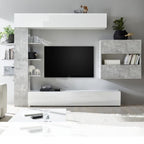 Parete attrezzata libreria colore beton Astrakat