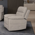 Poltrona recliner elettrica in tessuto beige Kayde