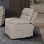 Poltrona recliner elettrica in tessuto beige Kayde