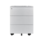 Caisson de bureau en fer avec roulettes 3 tiroirs couleur gris clair ESMC03