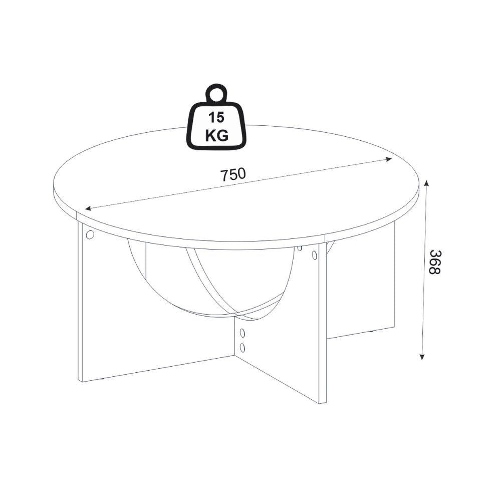 TABLE BASSE LEMMAR COULEUR CACHEMIRE
