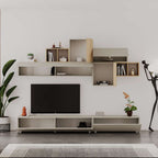 Parete attrezzata 260cm colore cashmere e rovere Tromen
