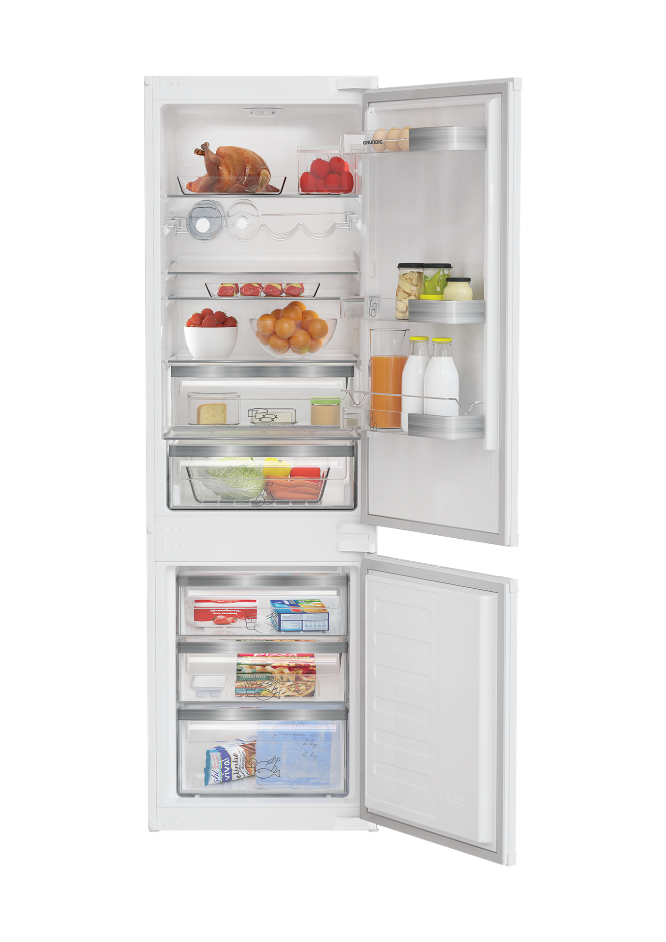 Frigorifero incasso combinato 275 litri Light FROST classe F Grundig GKMI25730N LH