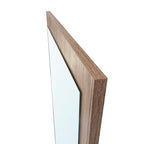 Specchiera rettangolare con cornice rovere 105x60 cm. 0663