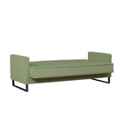 Divano letto con contenitore 3 posti in vellutino colore verde oliva - Legen