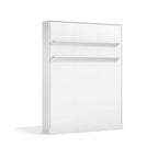 Lit double escamotable blanc 164x221H cm - Primer