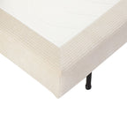 Divano letto con contenitore tessuto colore panna 217x95H cm - Gioia