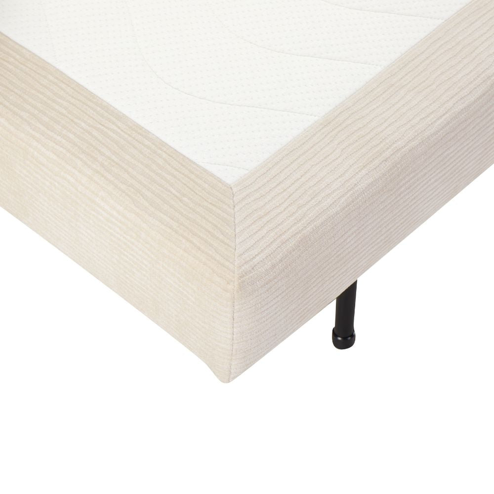 Divano letto con contenitore tessuto colore panna 217x95H cm - Gioia