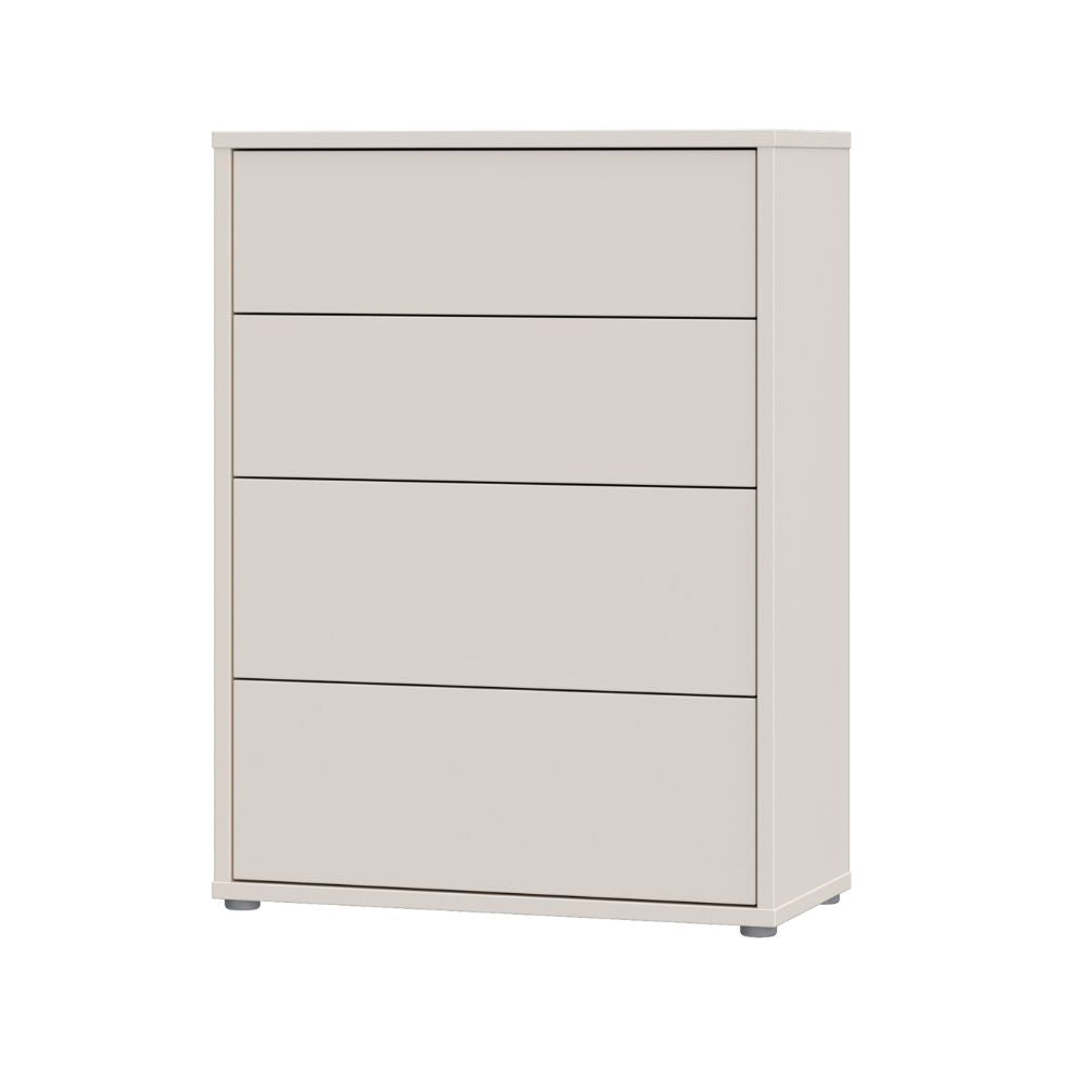 Commode 4 tiroirs coloris cachemire 75x35x99 Medea