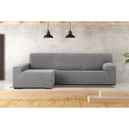 Copridivano elastico 250/310 cm penisola sinistra grigio bracciolo lungo