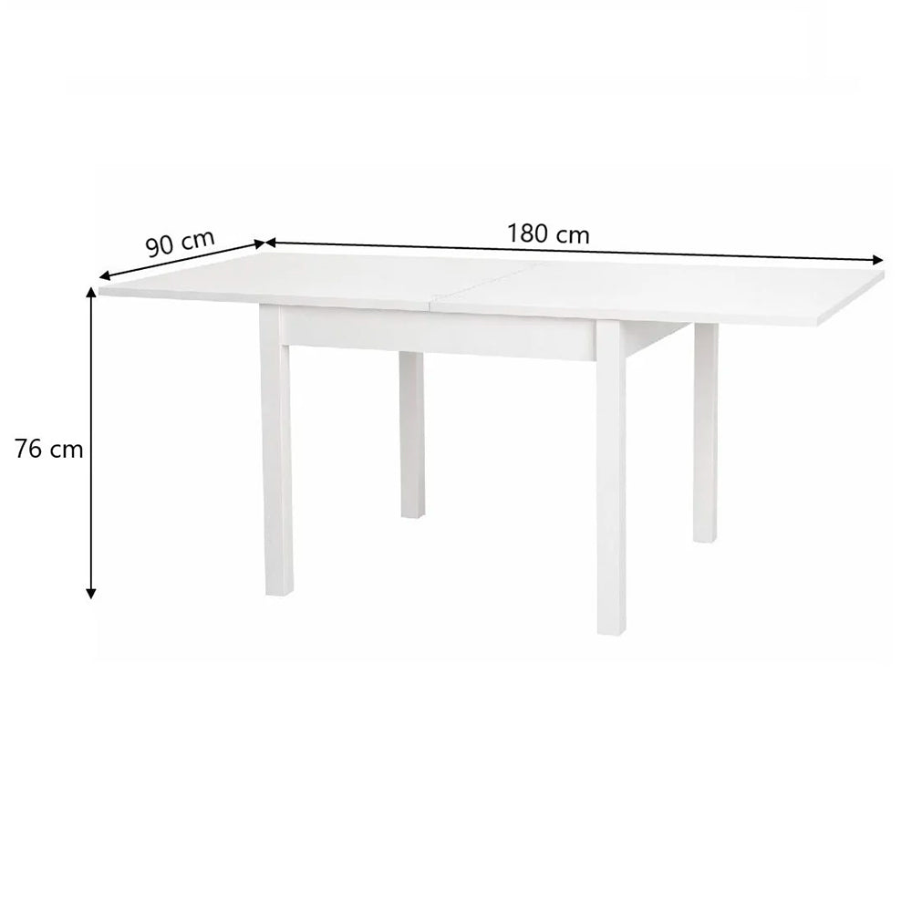Table carrée extensible couleur noyer naturel 90x90 cm - Florence