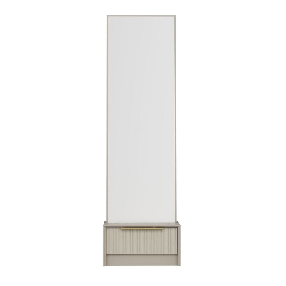 Spiegel mit Schubladenunterschrank Kaschmirfarbe 54x45x178H cm - Wilmy