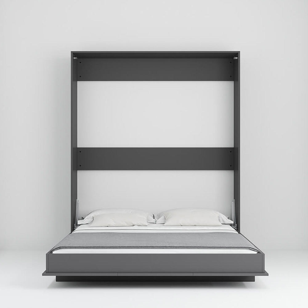 Letto matrimoniale a scomparsa salvaspazio colore antracite 164x38x221H Primer