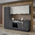 Cucina moderna con elettrodomestici inclusi 255 cm iron e spatolato - Licola