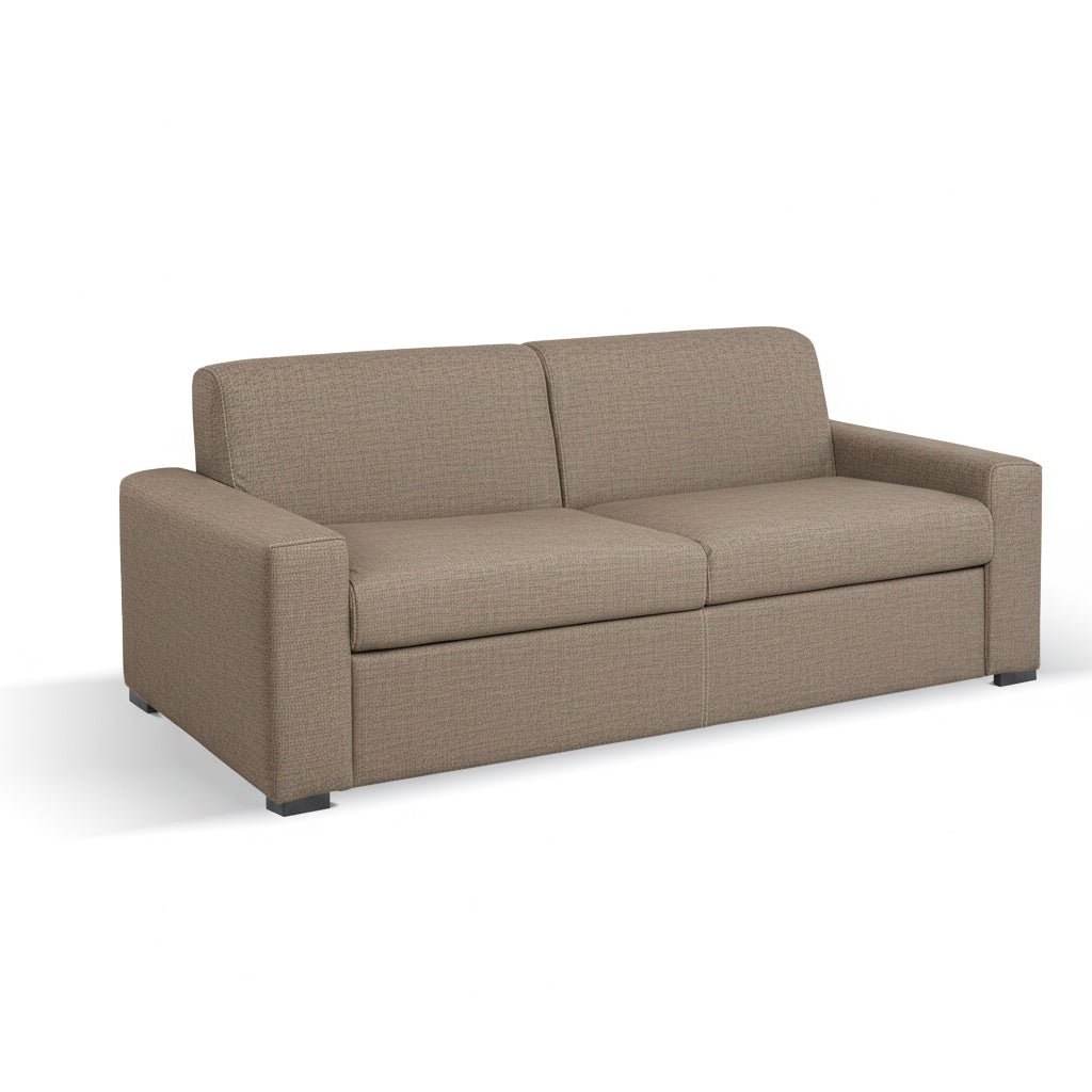 Divano letto 3 posti tessuto Queens colore taupè 200x98x86h Flash