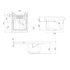 Meuble sous-lavabo en PVC blanc 45x50 cm - Laden