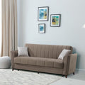 Divano a 3 posti con contenitore e funzione letto colore marrone 223 cm - Mokel